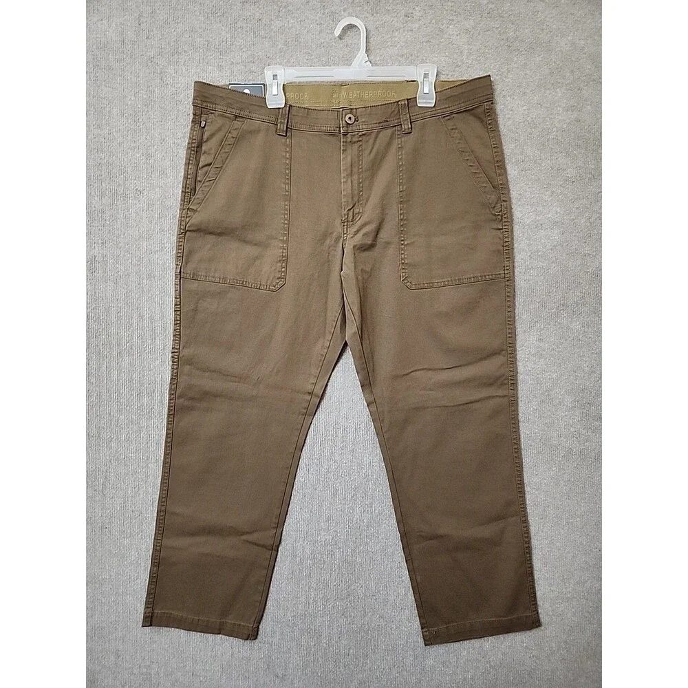 Weatherproof Trail Utility Pants Men 40x30 Cedar Brown Flex Waistband StretchNEW